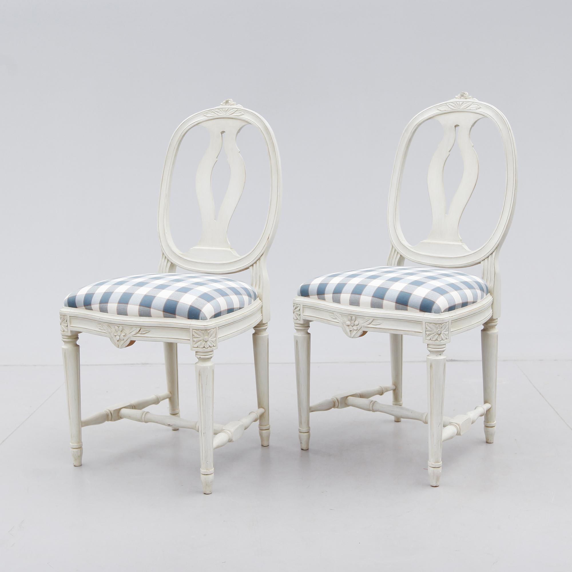 STOLAR, 1 par, gustaviansk stil, 1900-talets senare del.