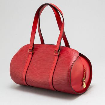LOUIS VUITTON,  a red 'Epi Soufflot' bag.