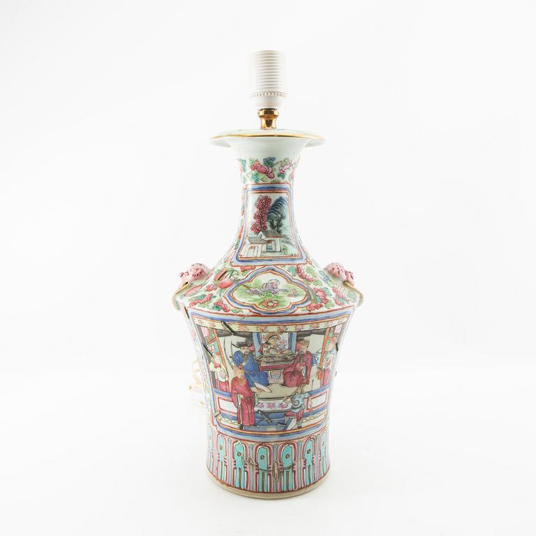 Vas/Lampa Kina  1800-tal  porslin.