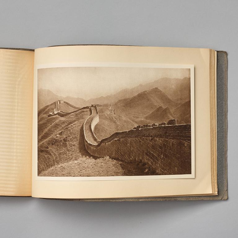 Two volumes of photo albums by Donald Mennie, 'Pictures of Peking', 1920.