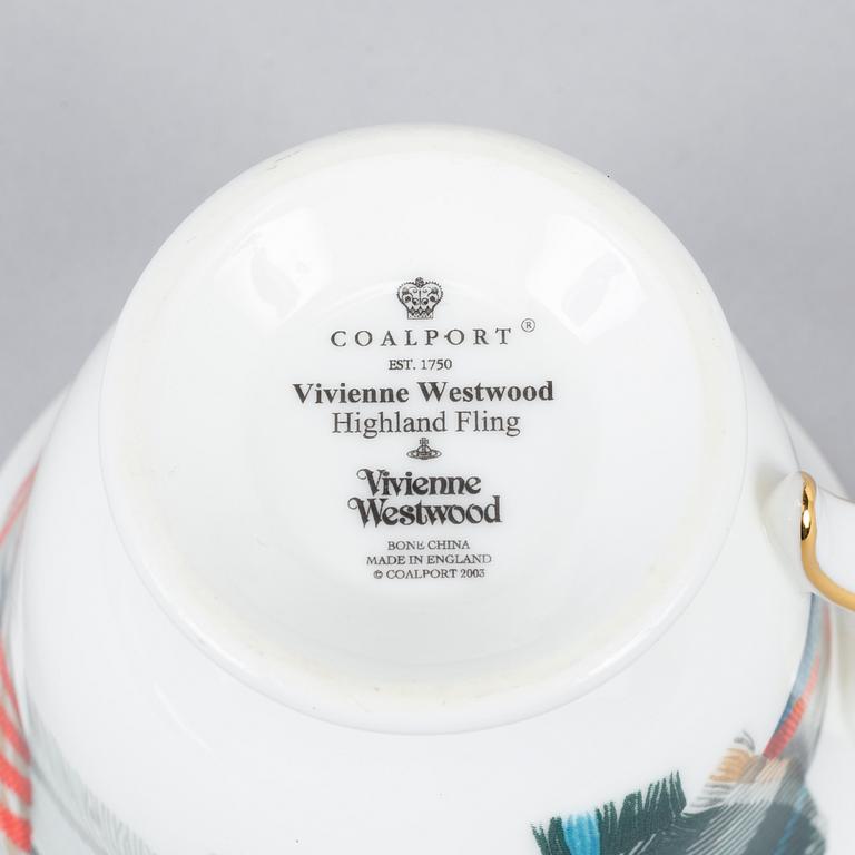 Vivienne Westwood, servisdelar, 5 st, porslin, "Highland fling".