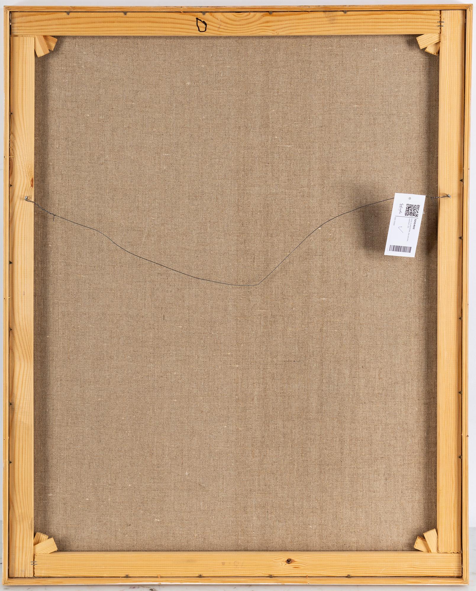 STIG CLAESSON, oil on canvas, signed. A portrait of the writer Lars Forsell.