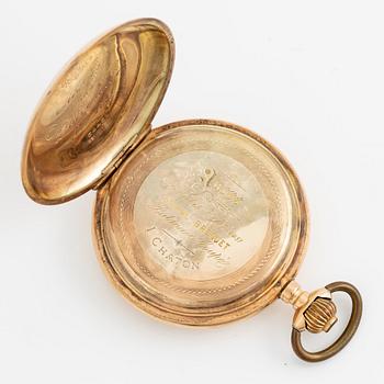 Fickur, 14K guld, savonett, 50 mm.