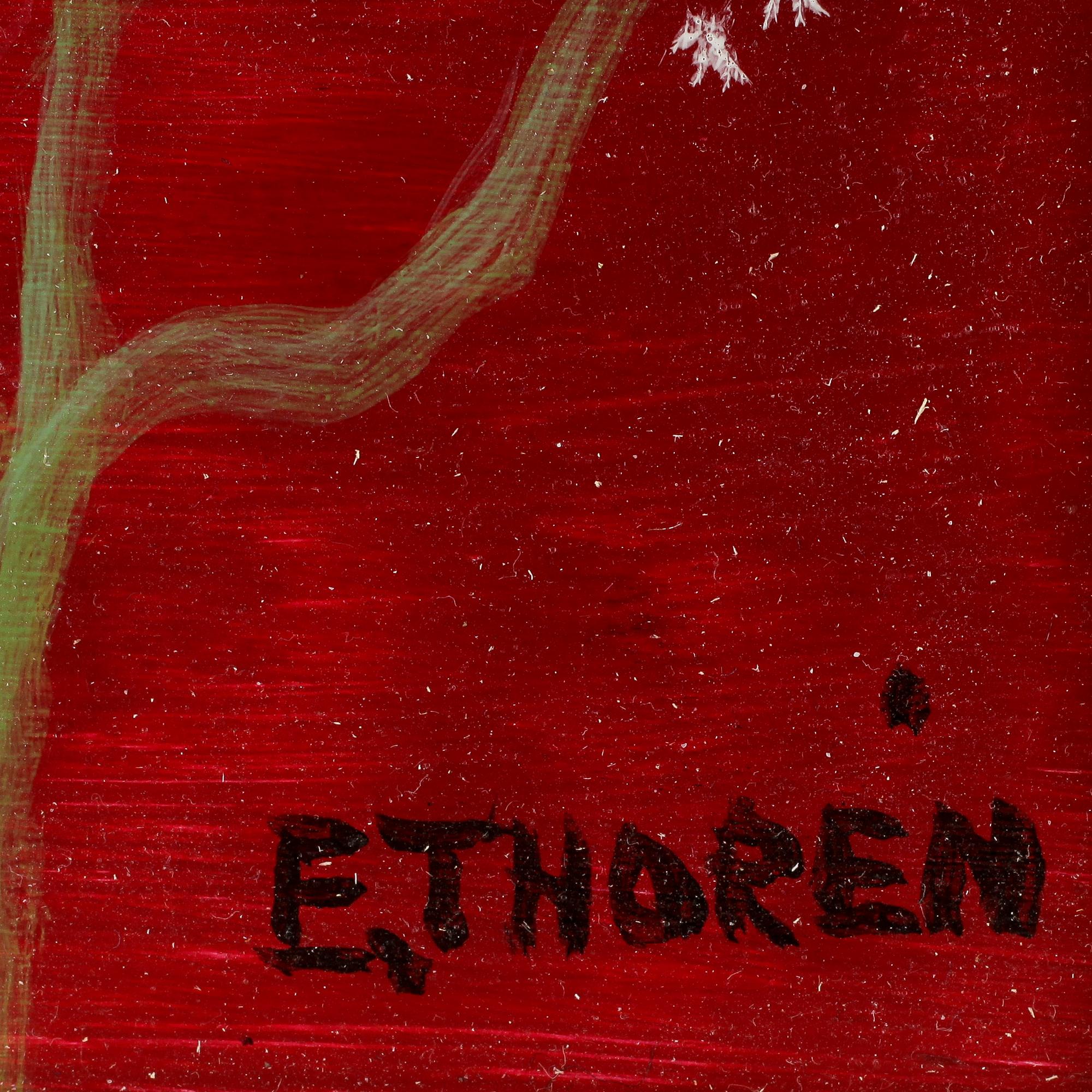 ESAIAS THORÉN, olja pannå, signerad.
