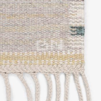 Barbro Nilsson, a carpet, 'Falurutan gul S', flat weave, c. 200 x 150 cm, signed AB MMF BN.