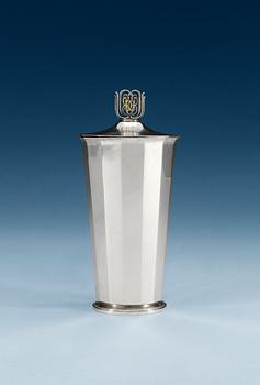 678. An Atelier Borgila lidded sterling goblet, Stockholm 1938.