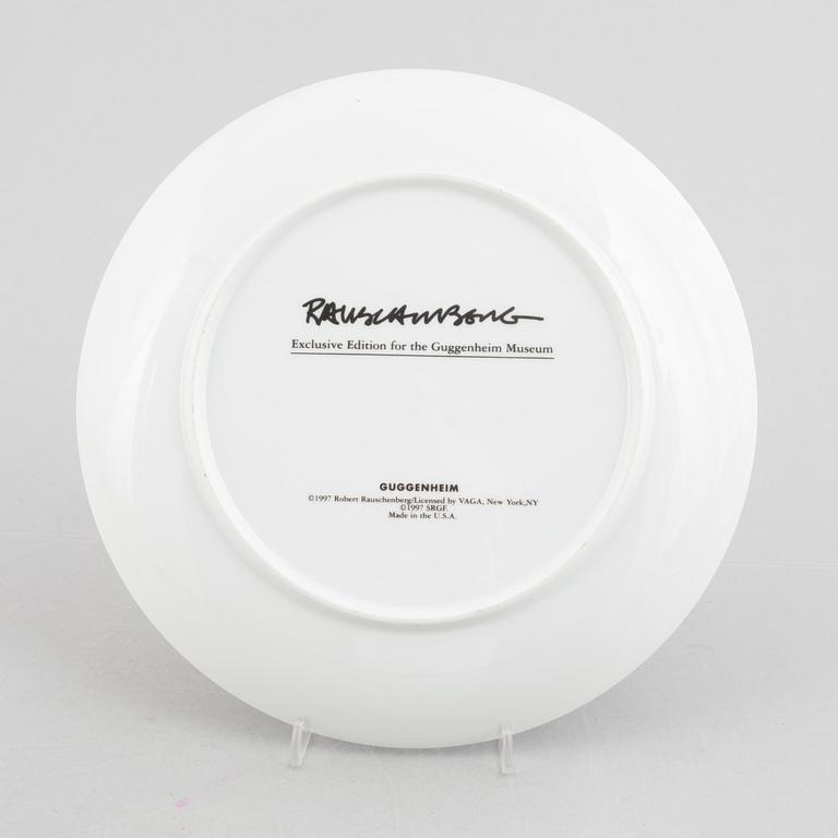 Robert Rauschenberg, tallrikar, 5 st, exclusive edition för Guggenheim Museum, USA, 1997.