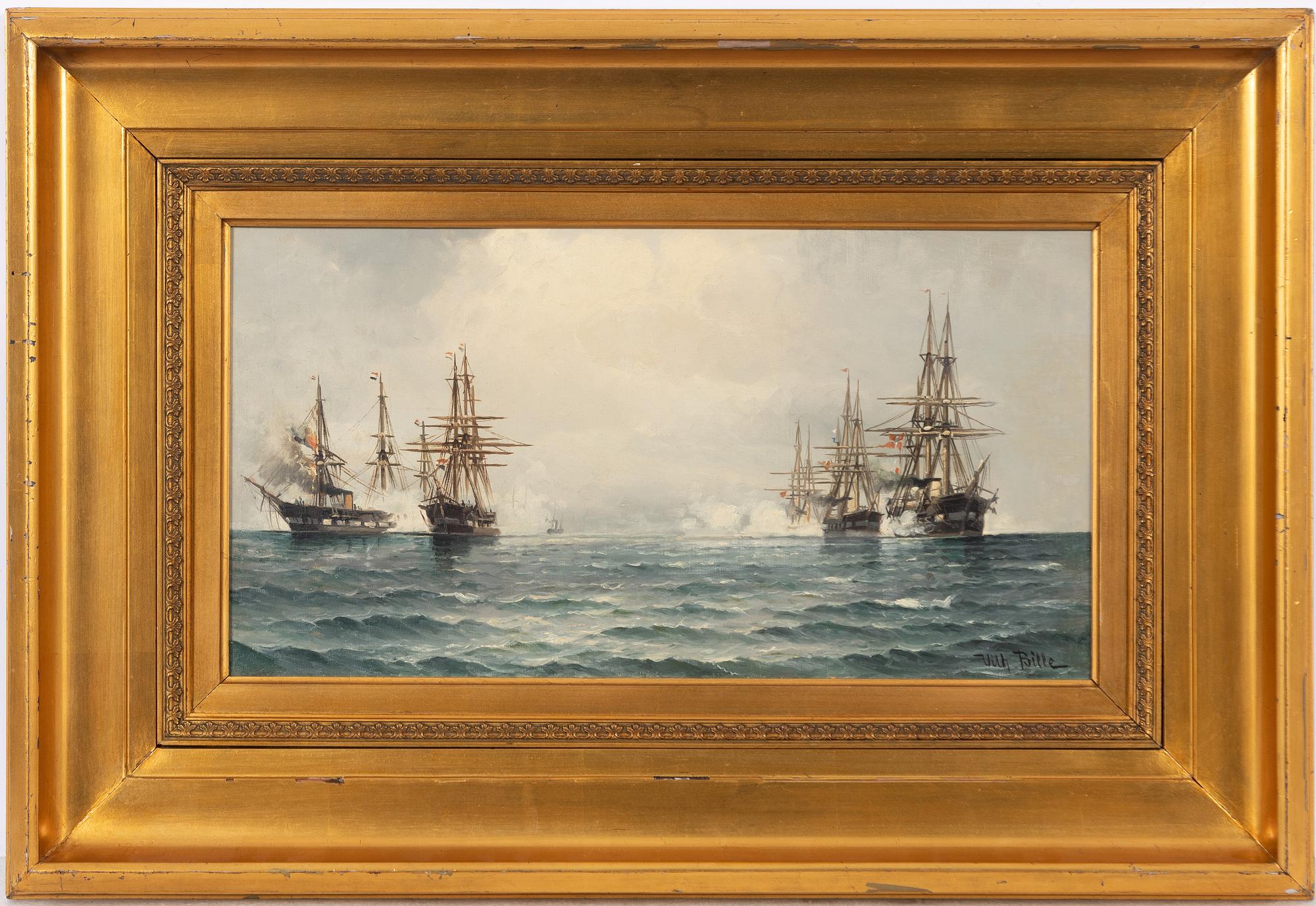 Vilhelm Victor Bille, Naval Battle (possibly the Battle of Heligoland).