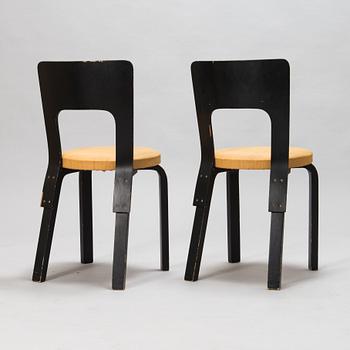 Alvar Aalto, mid-20th-century '66' chairs for Artek, Finland.