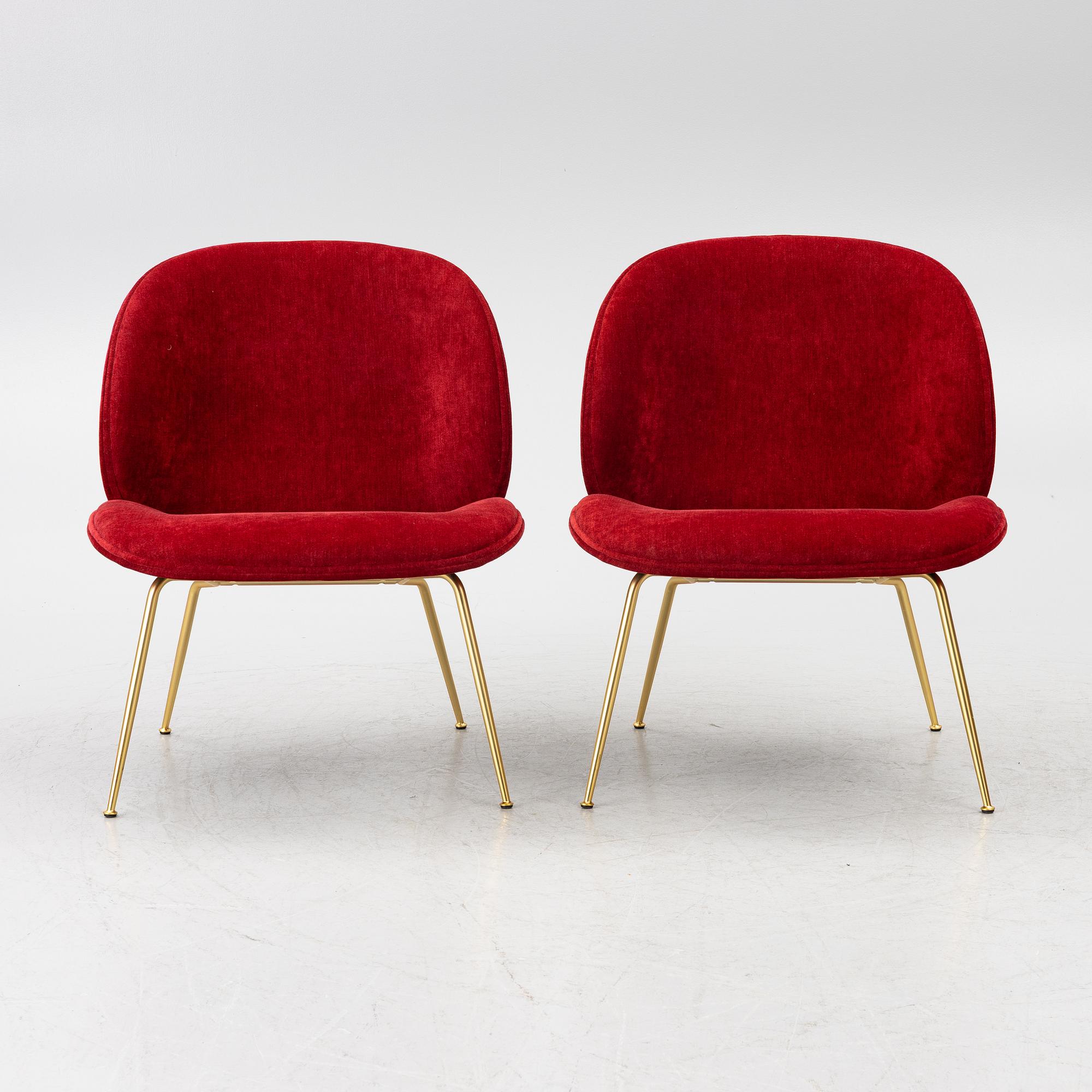 GamFratesi, stolar, ett par, "Beetle Lounge Chair", Gubi, Danmark.