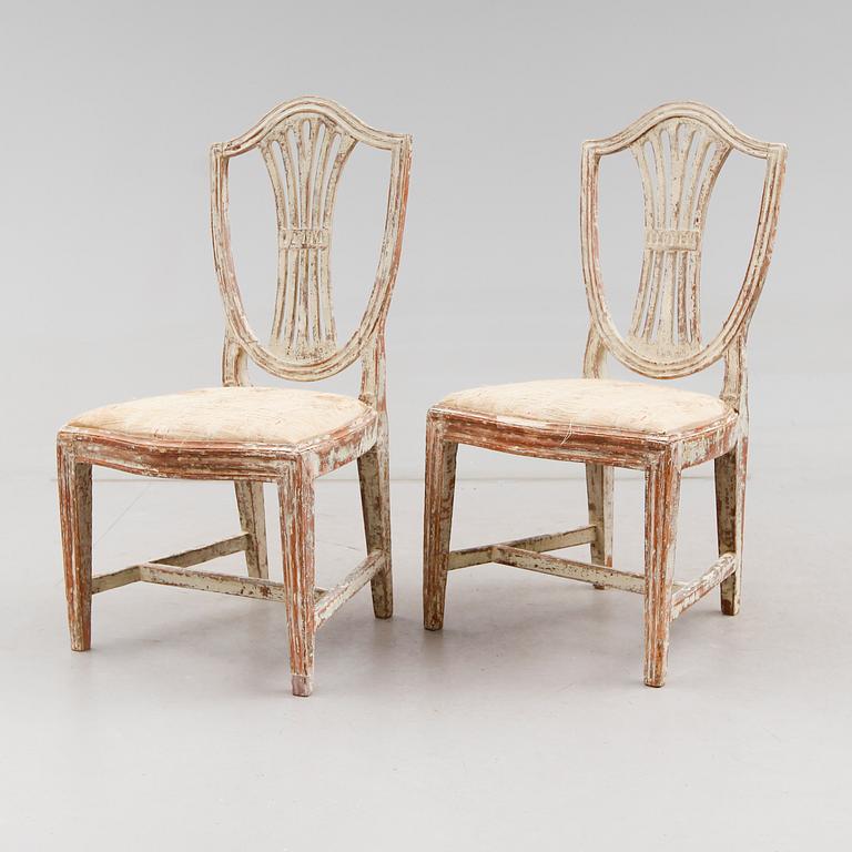 STOLAR, 1 par, sengustavianska, omkring år 1800.