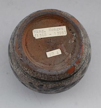 VAS, stengods, Kina, Mingdynasti Hongwu 1300-tal.