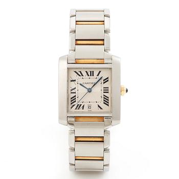Cartier, Tank Française, wristwatch, 28 x 24 (32) mm.