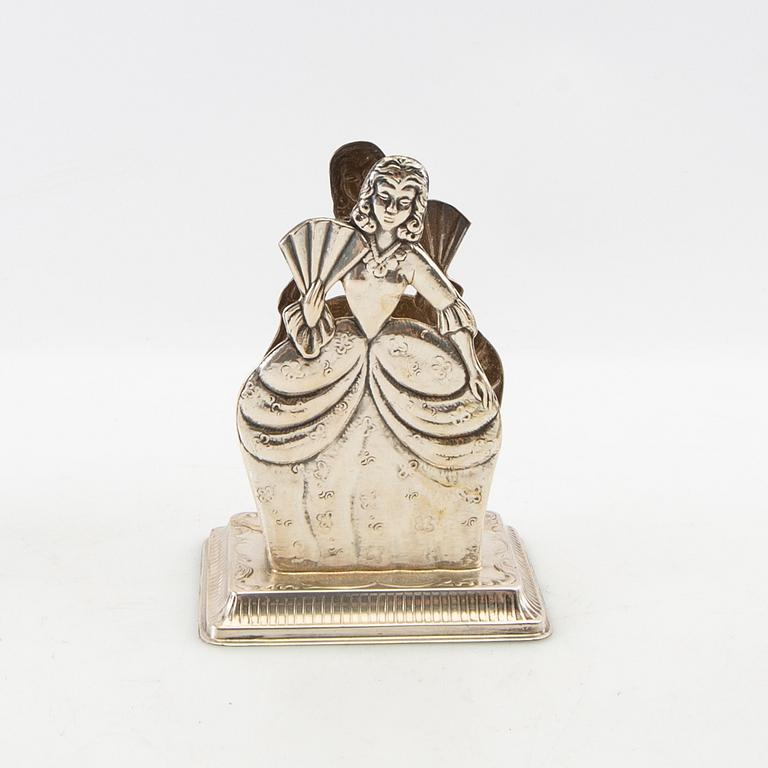 Napkin holders, 4 pieces, silver-plated, first half of the 20th century.