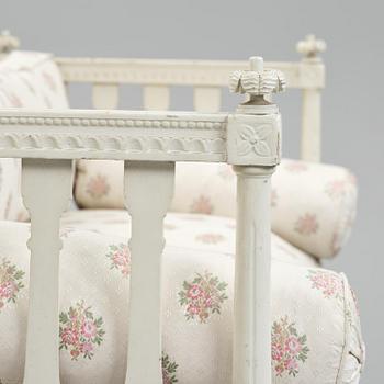 A Swedish Gustavian sofa, late 18th century.