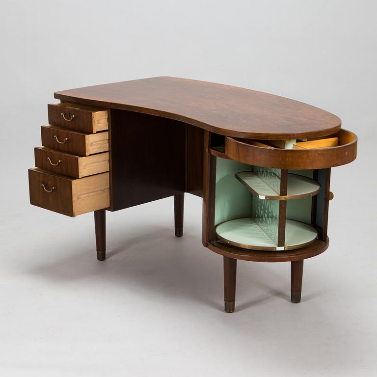 Kai Kristiansen, A 'Kidney 54' writing desk for FM Furniture, Feldballe Denmark.
