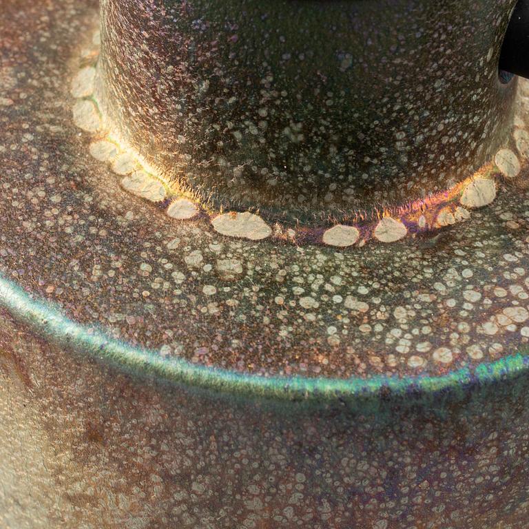 Tom Dixon, a set of three stoneware “Lustre pendants”.