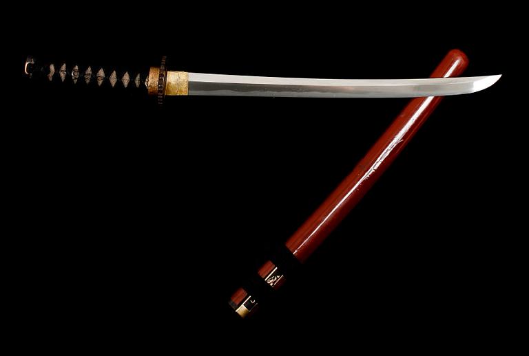 JAPANSKT SVÄRD, stål, sign Bizen kuni Sukesada, period Momoyama /Edo (1568-1867).