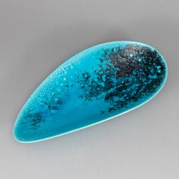 HANS HEDBERG, a faience dish, Biot, France, signed Hhg.