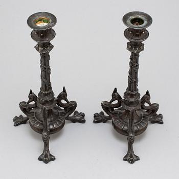 A pair of circa 1900 candlesticks.