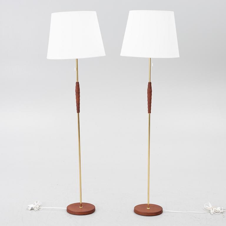 Floor lamps, a pair, Eskilstuna Elektrofabrik AB, second half of the 20th century.