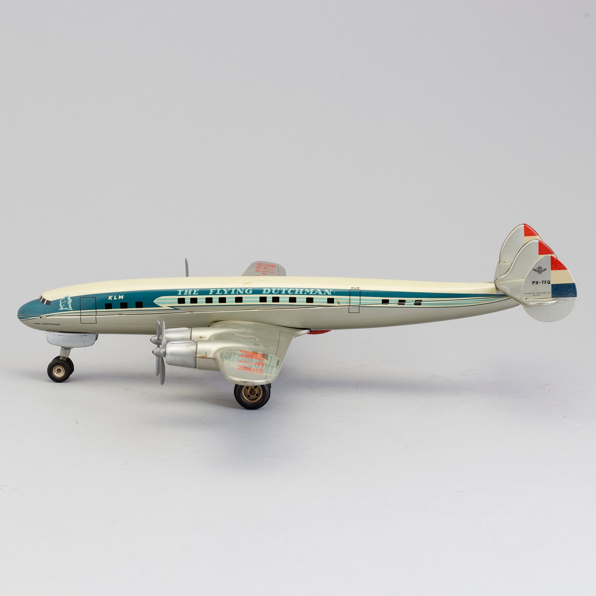 a metal model airplane "DE VLIEGENDE HOLLANDER", 1960s / 70-tal.