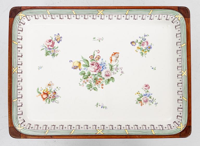 Tea table, Rococo style, Rörstrand, 19th century.
