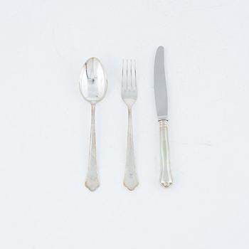 Cutlery set, 30 pieces, silver, "Chippendale", mostly GEWE, Eskilstuna, 2000-2001.