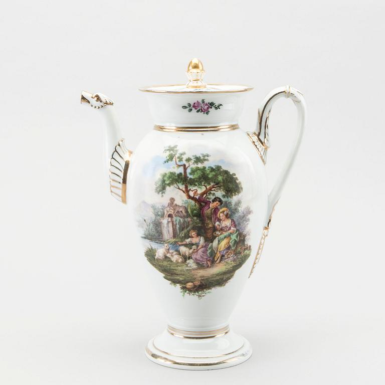 A Meissen porcelain Empire coffee pot.