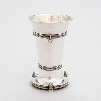 A mid-18th-century parcel-gilt silver beaker, maker's mark of Lorens Stabeus, Stockholm 1751.