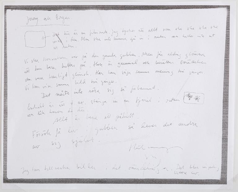 STIG CLAESSON, kritteckning, osignerad.