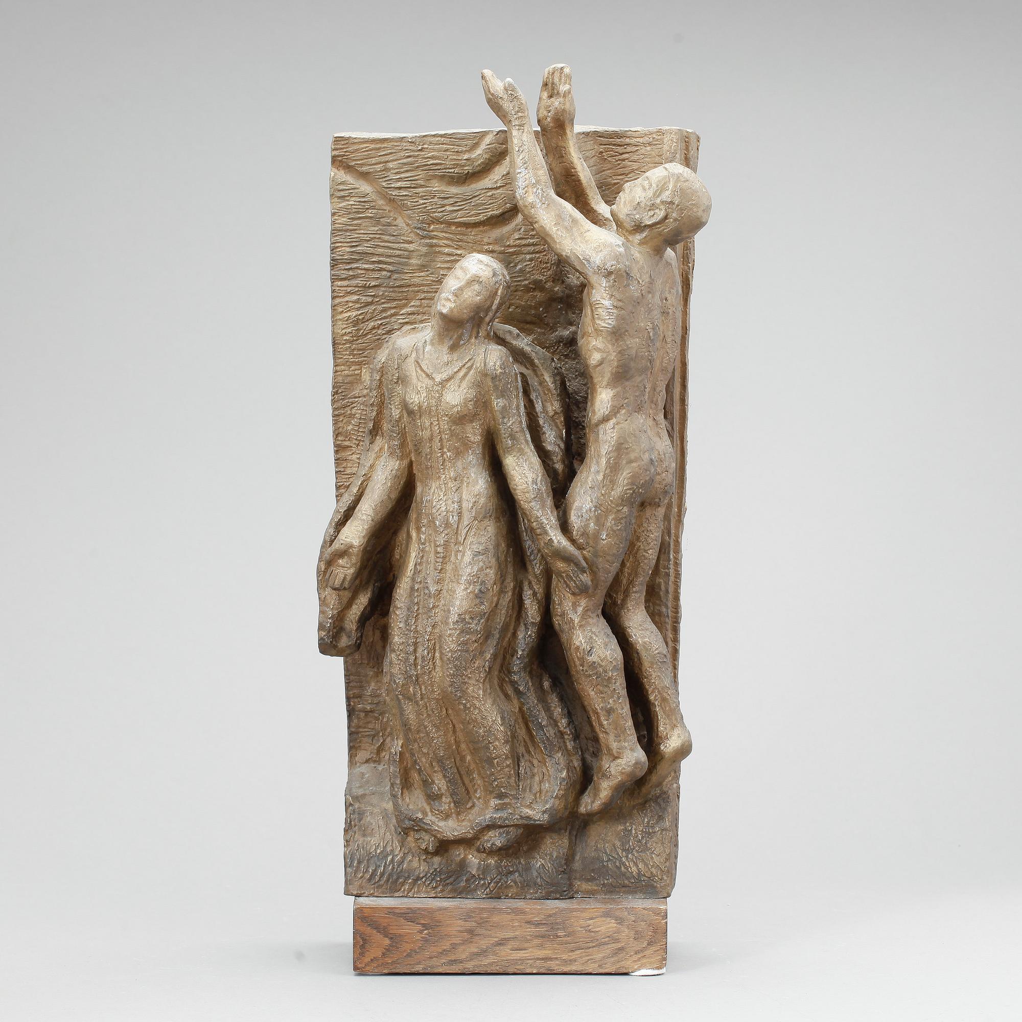 JOHN LUNDQVIST, bronsskulptur, signerad John Lundqvist. Gjutarstämplar E. Pettersson Fud.