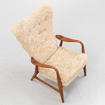 Ib Madsen & Hans Henry Schubell, attributed to, an armchair, Madsen & Schubell Co, Denmark, 1940's/50's.