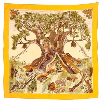 796. HERMÈS, a silk scarf, "Kuggor Tree".