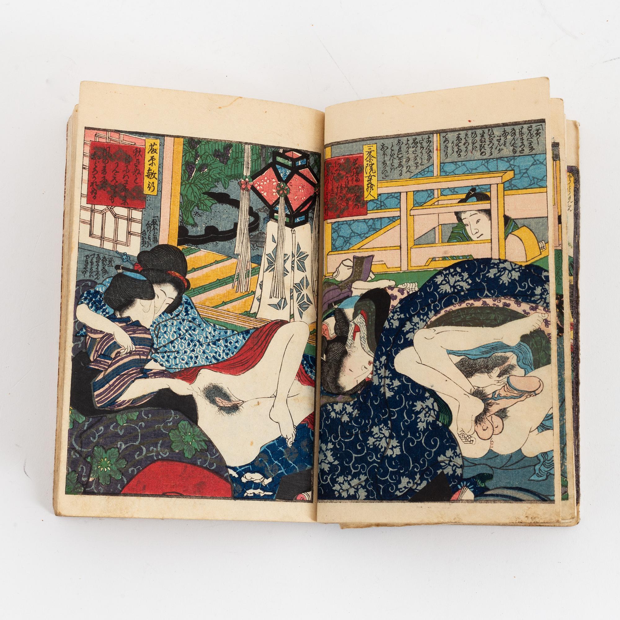 Koikawa Shozan, bok, shunga, Japan 1857.