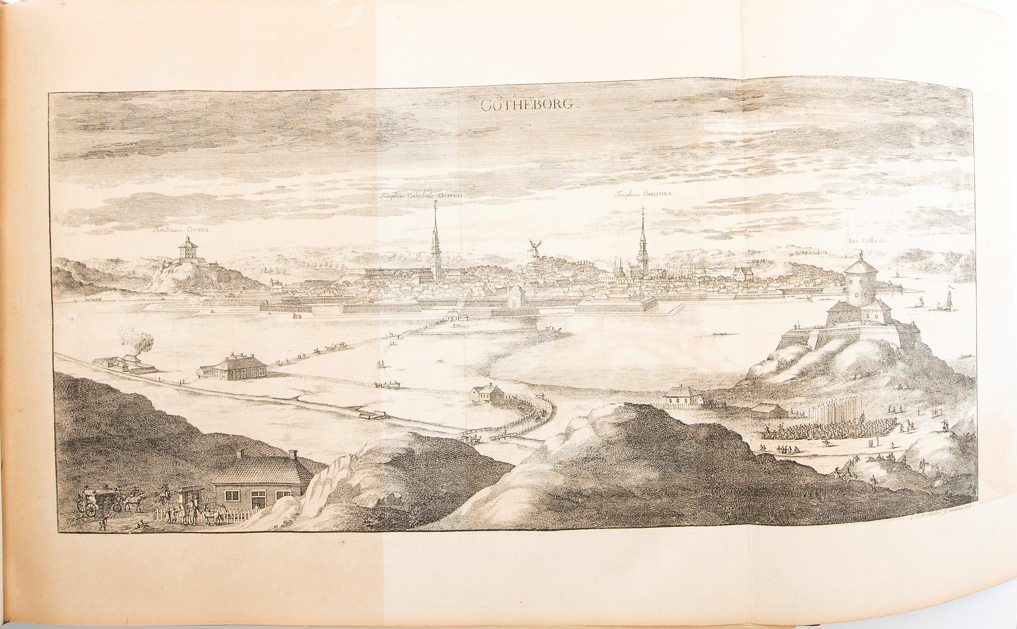 Erik Dahlberg Sweden ancient and modern. 1856, as well as description, Huldberg's Bookstore, Stockholm.