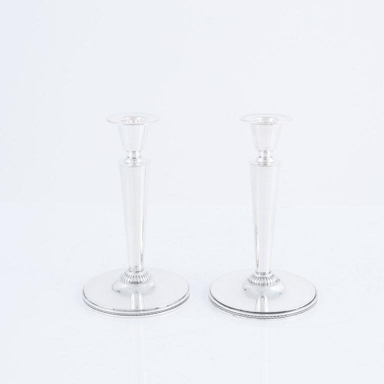 Eric Råström, a pair of silver candlesticks, CG Råström, Stockholm, 1955.