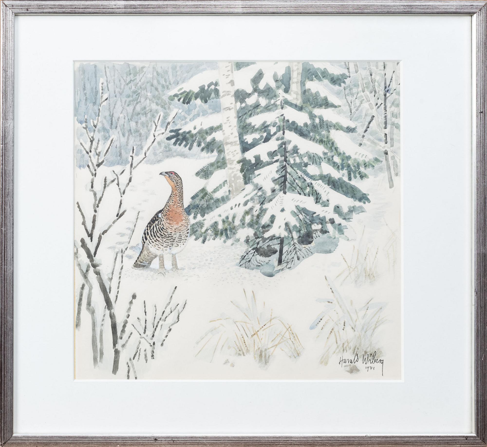 HARALD WIBERG, akvarell, signerad och daterad 1974.