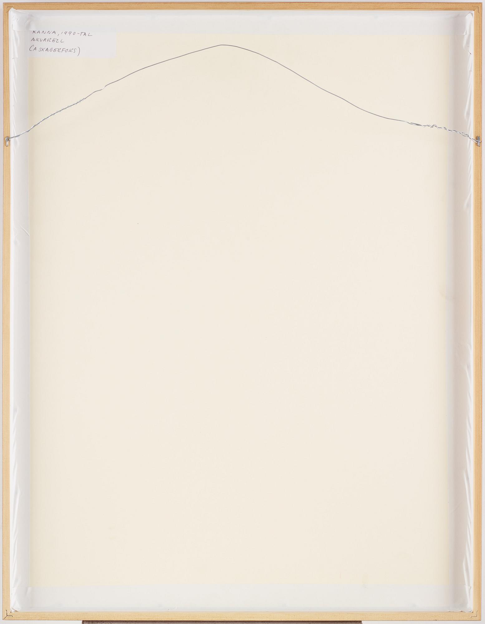 OLLE SKAGERFORS, water colour. Signed.