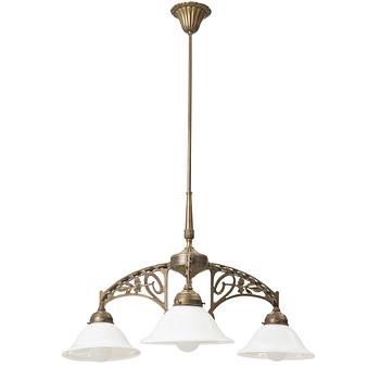 Ceiling lamp, Art Nouveau style, circa 2000, Berliner Messinglampen, Germany.