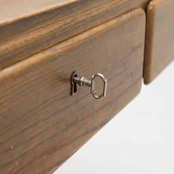 An elm desk, mid 20th Century.