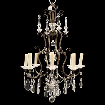 A 220th century rococo style chandelier.