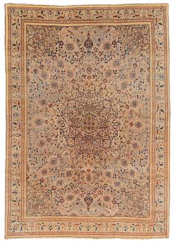 383. An antique 'Haj Jalili' Tabriz carpet, Northwest Persia, c. 430x310 cm.