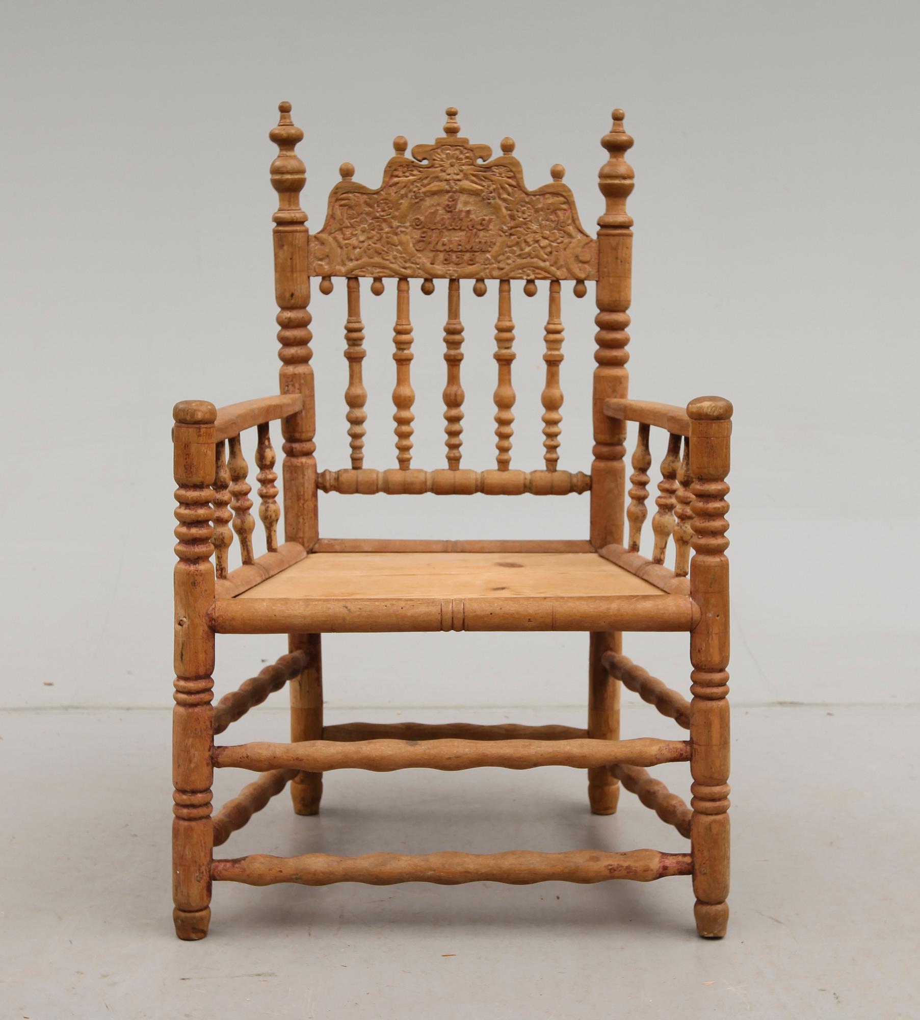 KARMSTOL, renässansstil, 1800-talets mitt.