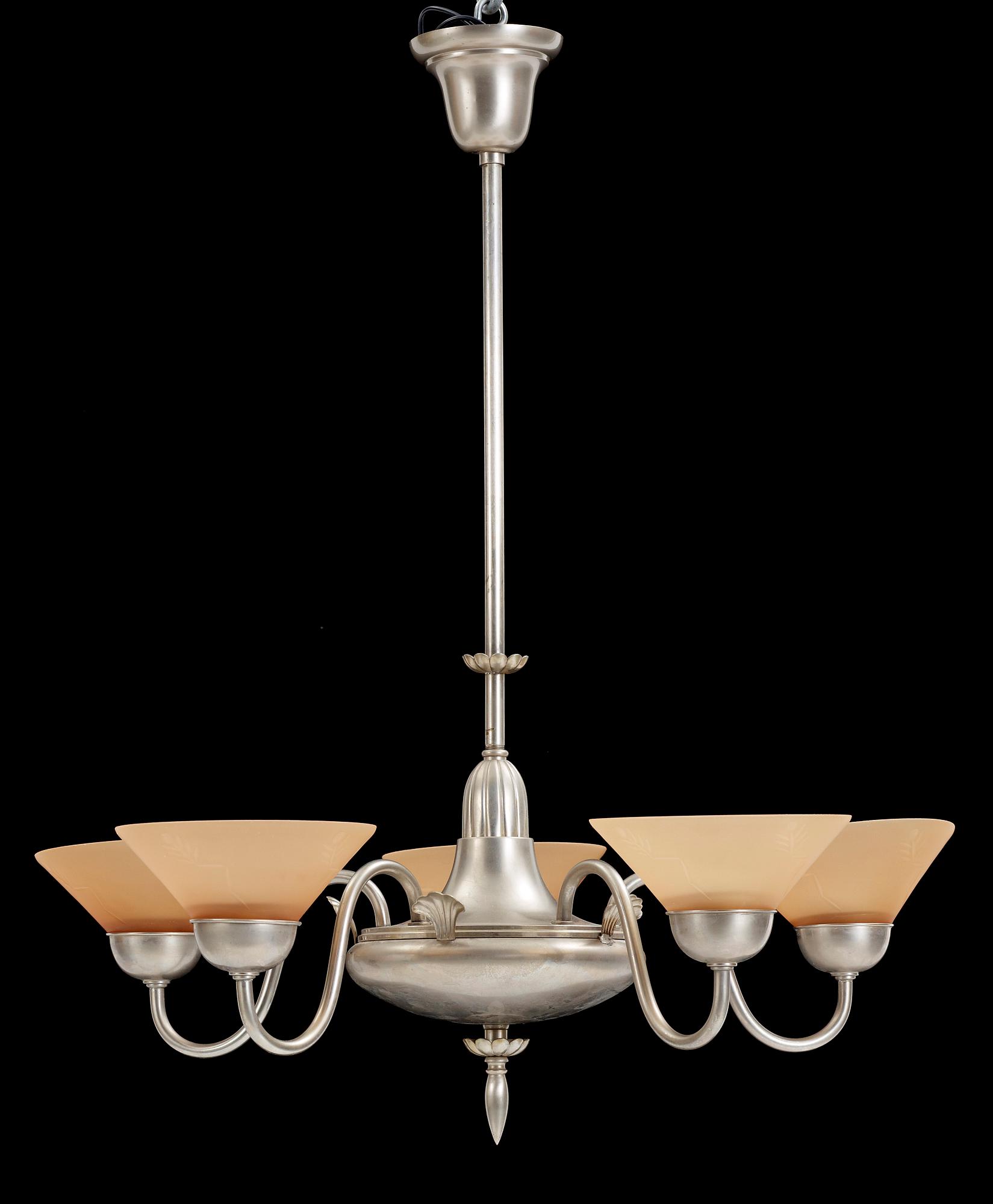 TAKLAMPA, 1900-talets första hälft. Höjd ca 68 cm.