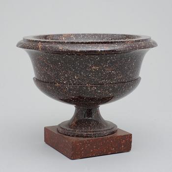 A Swedish Empire 19th century porphyry bowl.