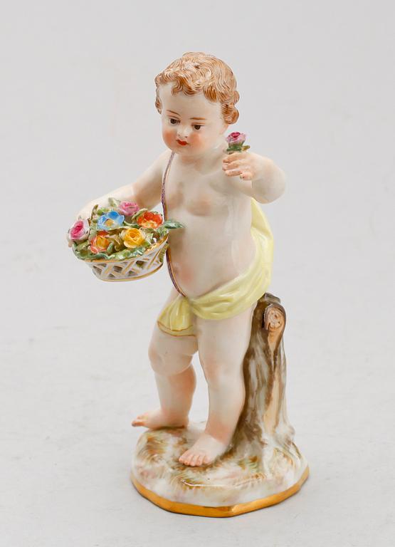 FIGURIN, porslin, Meissen.