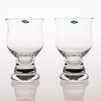 INKERI TOIKKA, A set of 22 drinking glasses from the 'Viapori' series, Nuutajärvi.