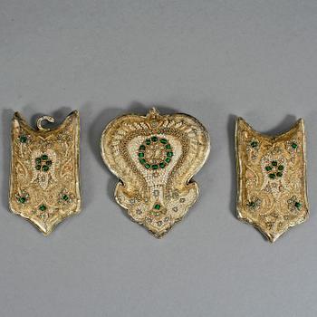 DEKORDELAR, 3 st, 1700-/1800-tal.
