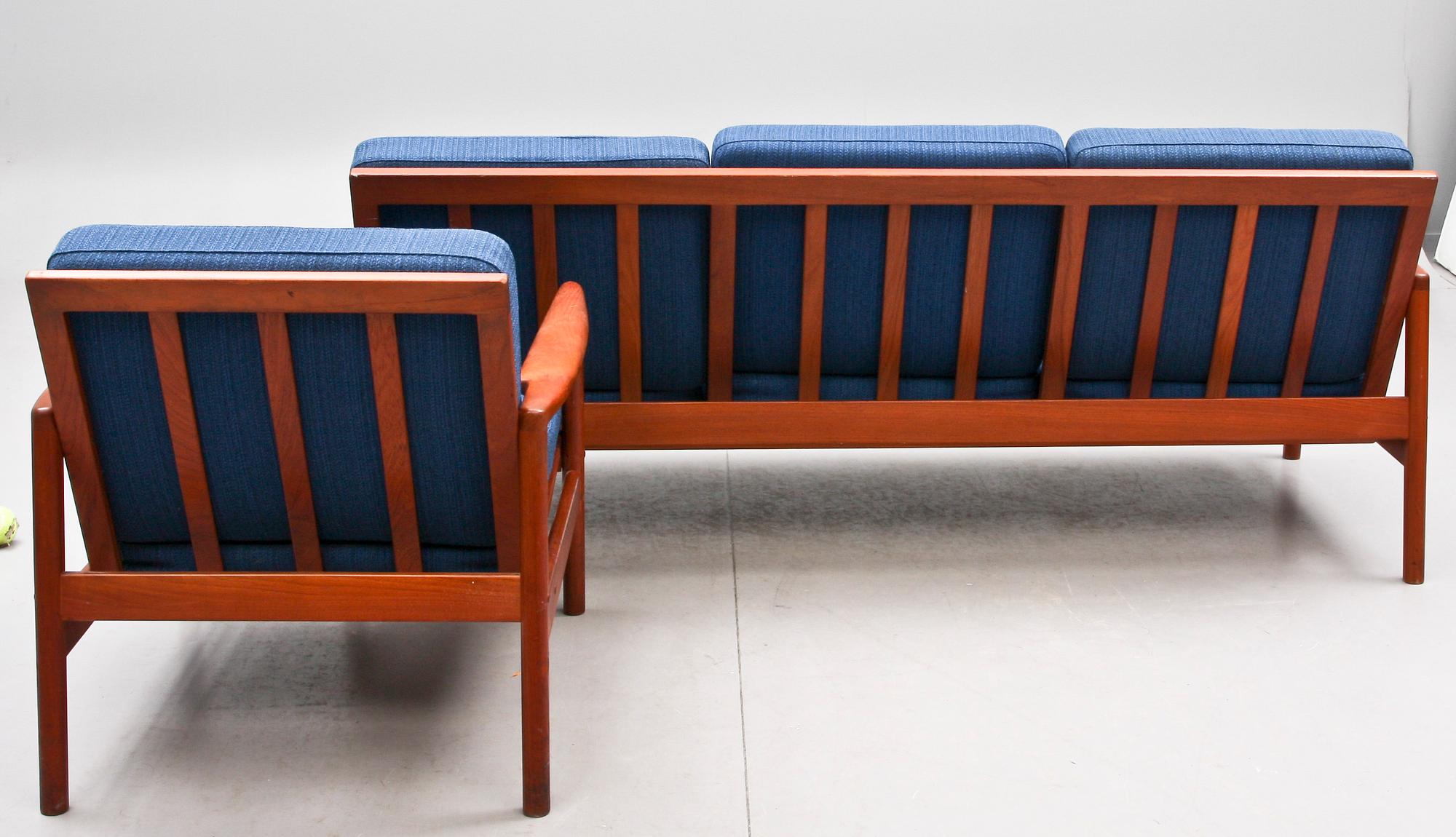 SOFFA OCH FÅTÖLJ, 1950/60-tal, trol Danmark.